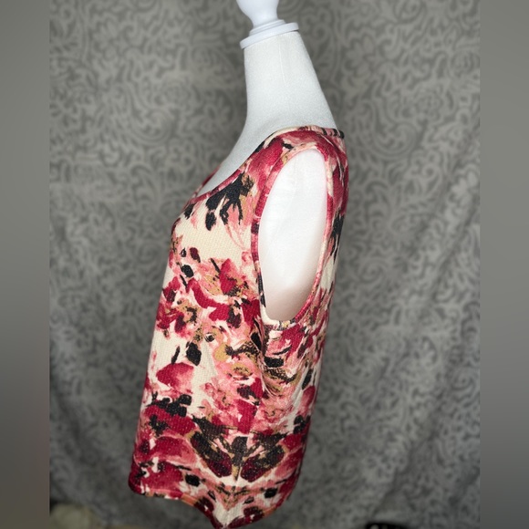 St. John Blk Label Exclusively For Neiman Marcus Sz L Floral Print gold shimmer - Picture 2 of 10